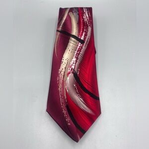 J. Garcia Red and Black Collectors Edition Capillaries Silk Tie